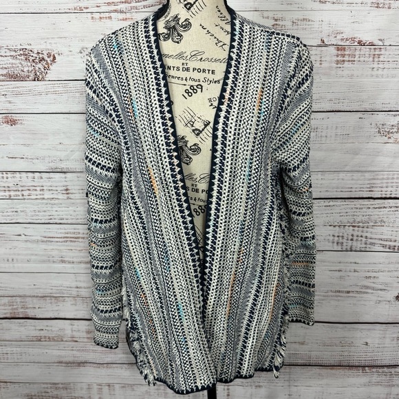 Lucky Brand Sweaters - Lucky Brand Fringe Tribal size medium open front popover cardigan